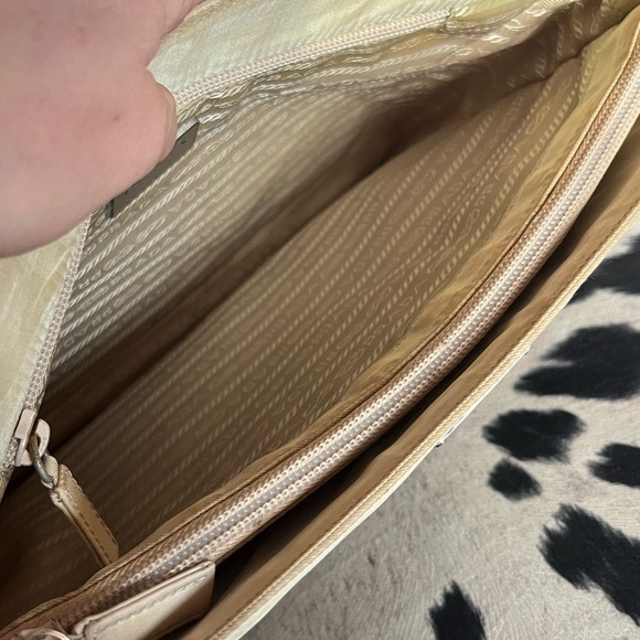 Prada Cream Nylon Shoulder Bag - Picture 11 of 16